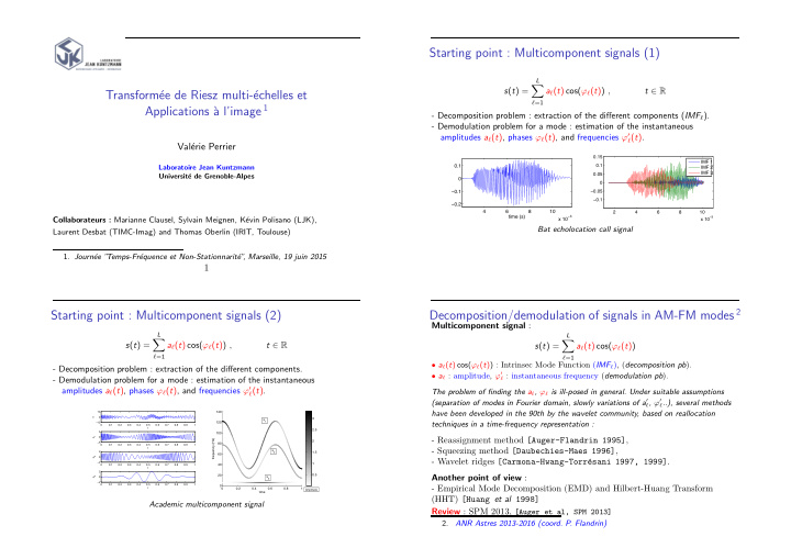 starting point multicomponent signals 1