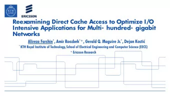 Reex  amining Direct Cache Access to Optimize I/O  Intensive Applications for Multi- hundred-