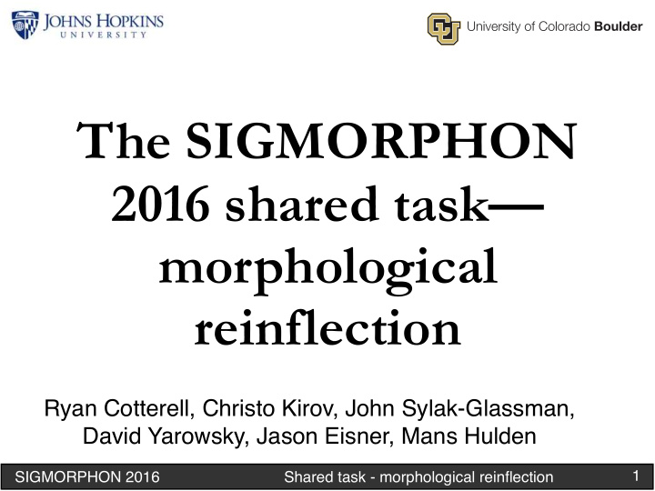 the sigmorphon 2016 shared task morphological reinflection