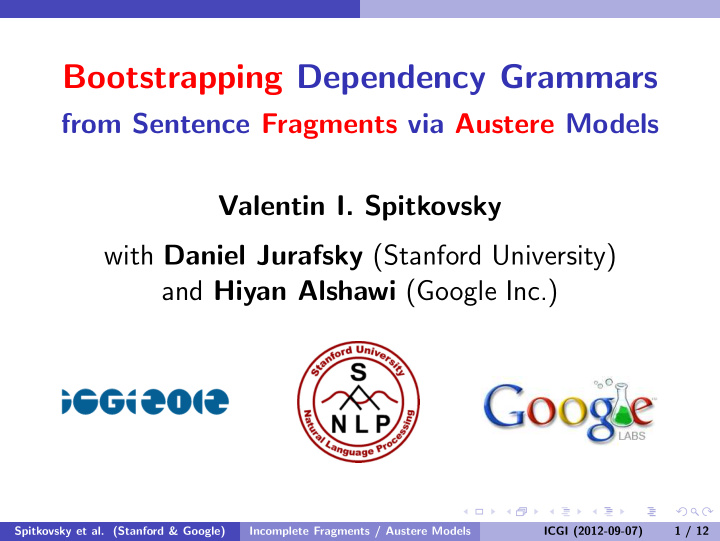 bootstrapping dependency grammars