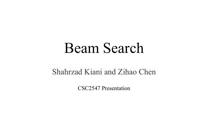 beam search