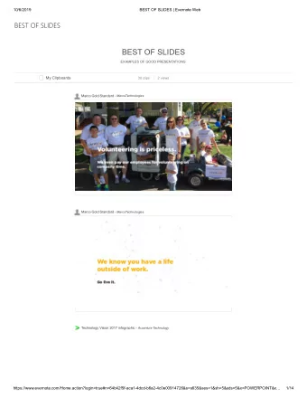 BEST OF SLIDES  EXAMPLES OF GOOD PRESENTATIONS    My Clipboards  30 clips  2 views Marco Gold