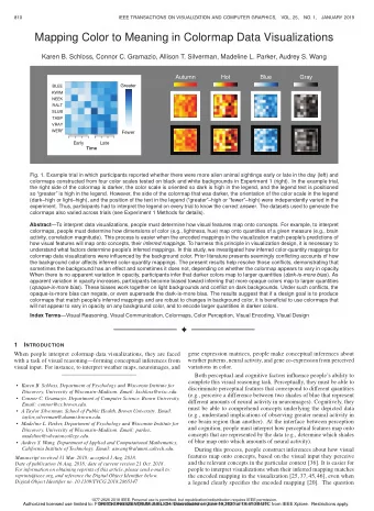 Mapping Color to Meaning in Colormap Data Visualizations  Karen B. Schloss, Connor C. Gramazio,