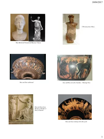 10/04/2017  C5th terracotta of Hera  Hera Barberini Chiaramonti Museum, Vatican  Hera and Zeus