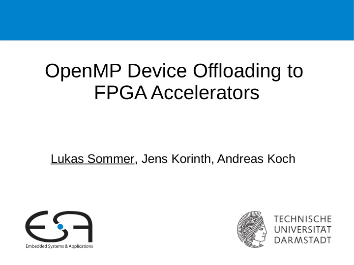 openmp device offloading to fpga accelerators