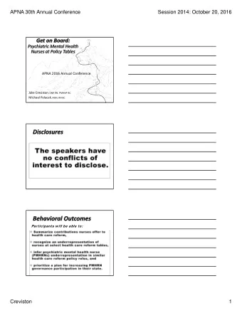 APNA 30th Annual Conference  Session 2014: October 20, 2016 APNA 2016 Annual Conference Jake