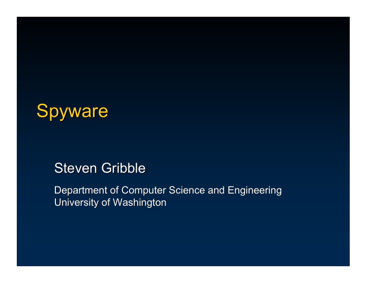 spyware spyware