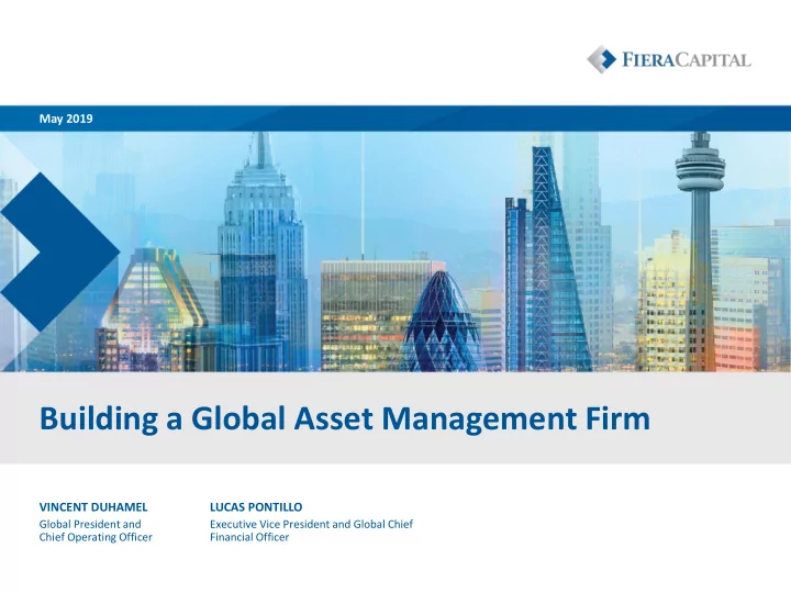 building a global asset management firm