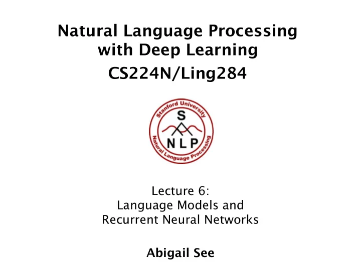 cs224n ling284