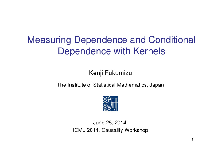 measuring dependence and conditional dependence with