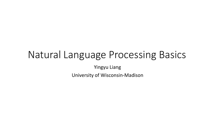 natural language processing basics