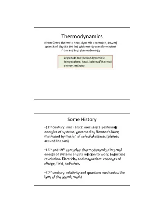 Thermodynamics
