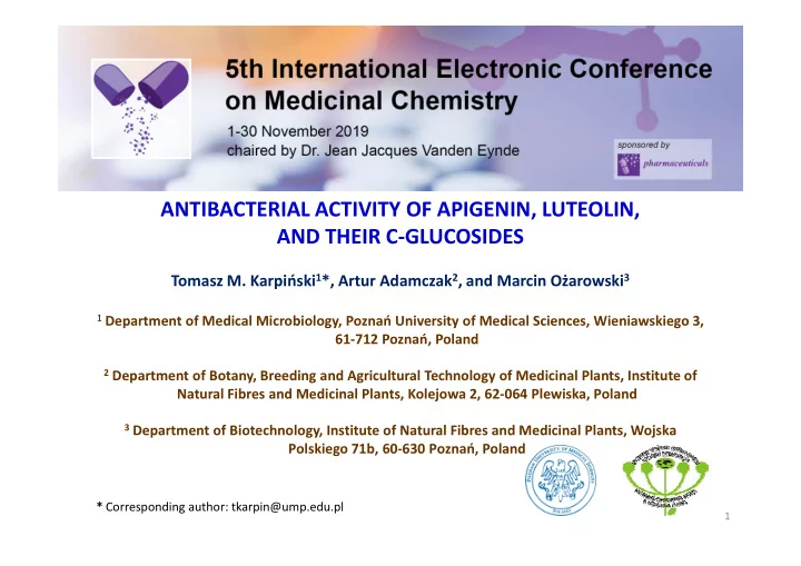 antibacterial activity of apigenin luteolin and their c