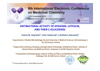 antibacterial activity of apigenin luteolin and their c