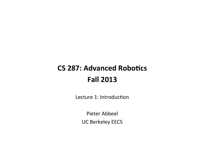 cs 287 advanced robo2cs