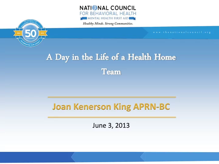a da a day y in the e life e of a hea ealth h home e
