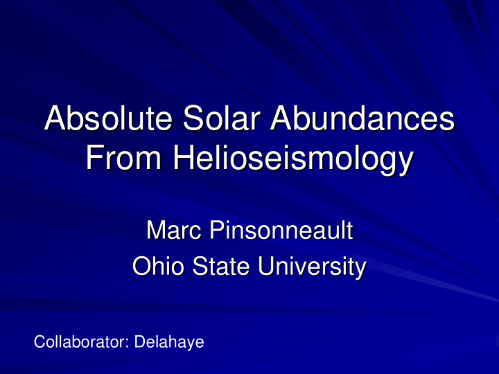 absolute solar abundances absolute solar abundances from