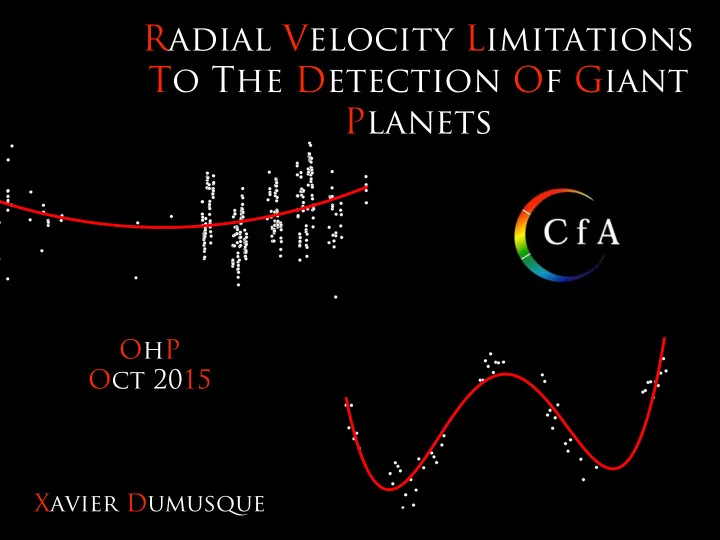 radial velocity limitations to the detection of giant