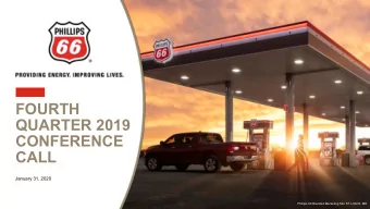 FOURTH  QUARTER 2019  CONFERENCE  CALL  January 31, 2020  1  Fourth Quarter 2019 Conference Call