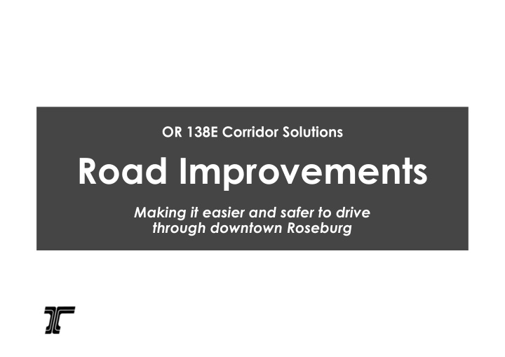 road improvements