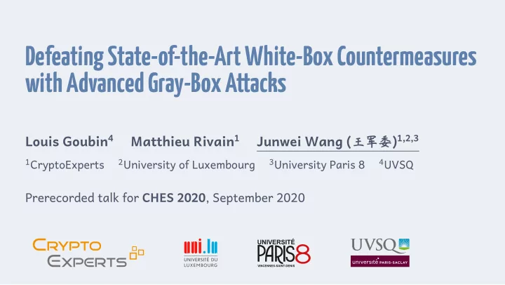 defeatingstate of the artwhite boxcountermeasures