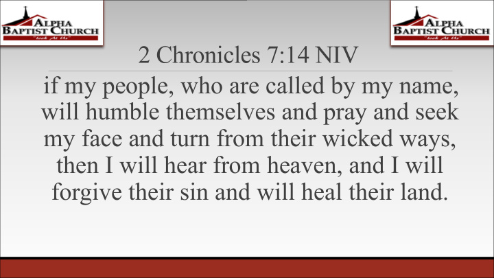 2 chronicles 7 14 niv if my people who are called by my
