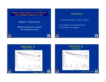 Introduction  of an Adequate Saphenous Vein   Lack of usable GSV is common:  20-40% Matthew T.