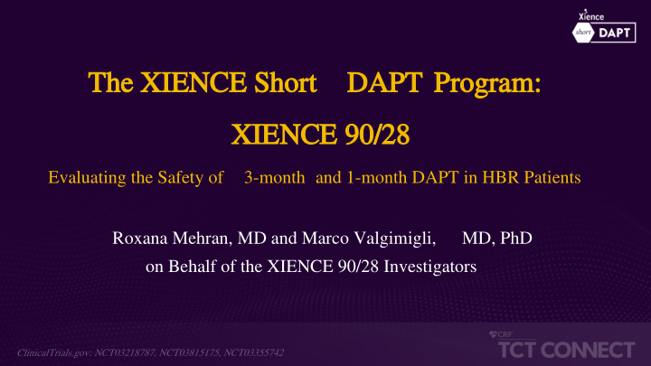 the xience short dapt program xience 90 28