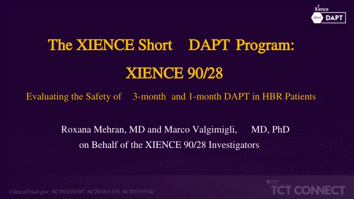 the xience short dapt program xience 90 28