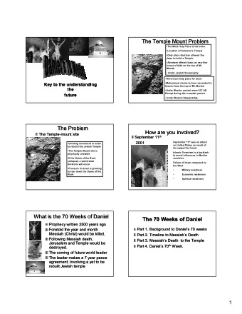 The Temple Mount Problem  The Temple Mount Problem