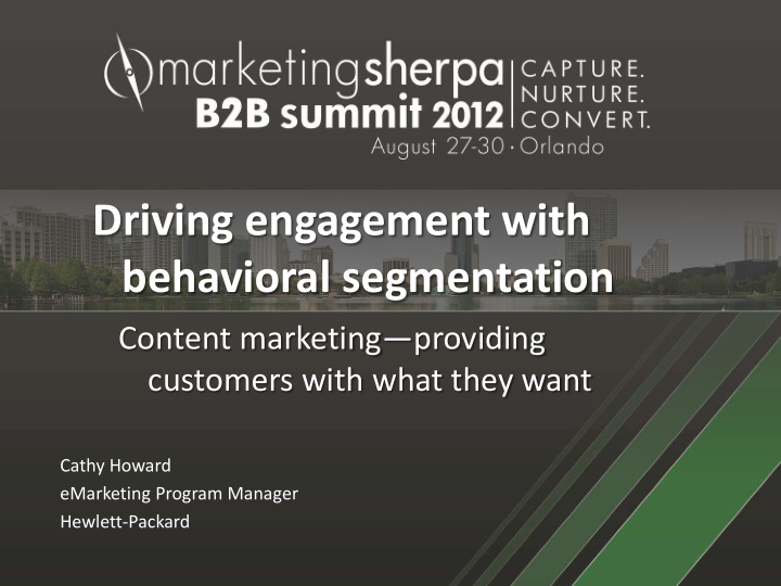 driving engagement with behavioral segmentation