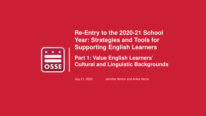 re entry to the 2020 21 school year strategies and tools