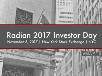 Presented by Rick Thornberry  Chief Executive Officer  Radian Group Inc.  Rick Thornberry, CEO