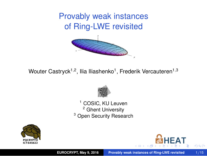provably weak instances of ring lwe revisited