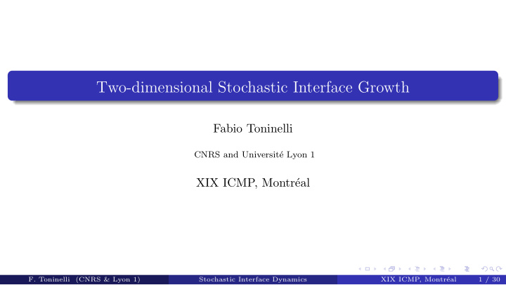 two dimensional stochastic interface growth
