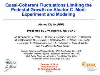 Quasi-Coherent Fluctuations Limiting the  Pedestal Growth on Alcator CMod:  Experiment and