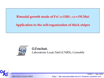 Bimodal growth mode of Fe/ cc(110) ; cc=(W,Mo)  Application to the self-organization of thick