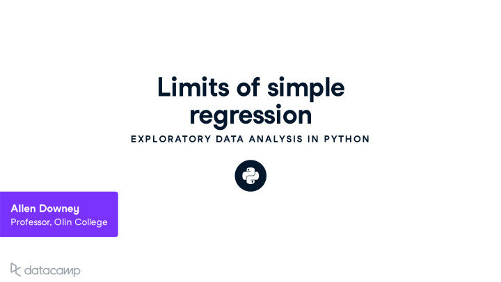 limits of simple regression