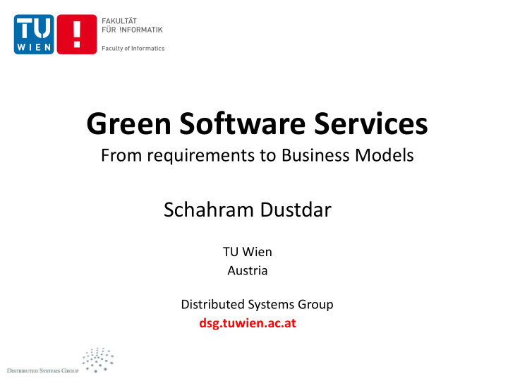 green software services from requirements to business
