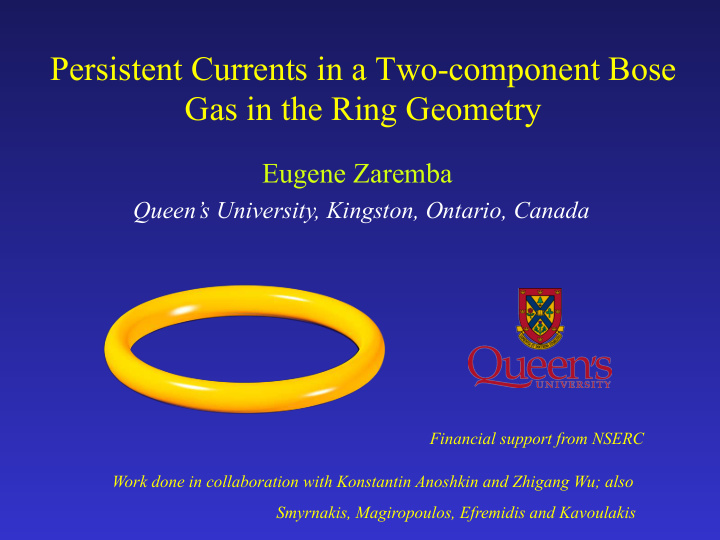 gas in the ring geometry
