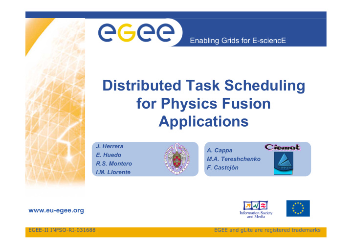 distributed task scheduling for physics fusion