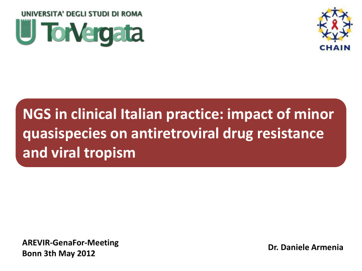 ngs in clinical italian practice impact of minor