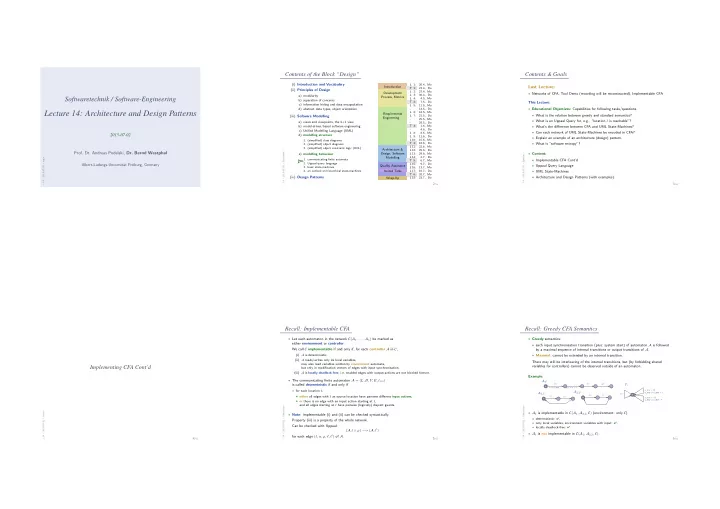 lecture 14 architecture and design patterns