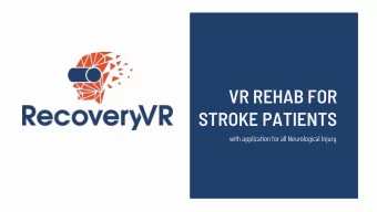 VR REHAB FOR  STROKE PATIENTS  with application for all Neurological Injury  9 mins  47%  someone