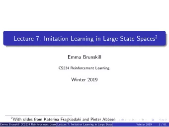 Table of Contents  Behavioral Cloning  1  Inverse Reinforcement Learning  2  Apprenticeship