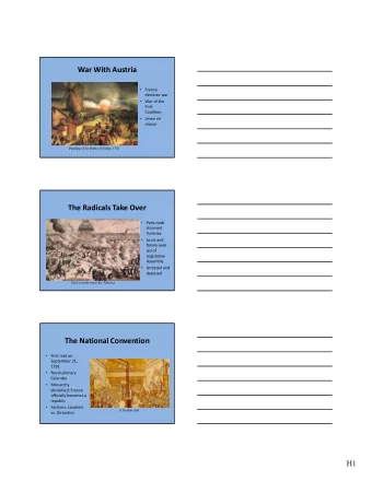 War With Austria  France declares war  War of the First  Coalition  Levee en  masse