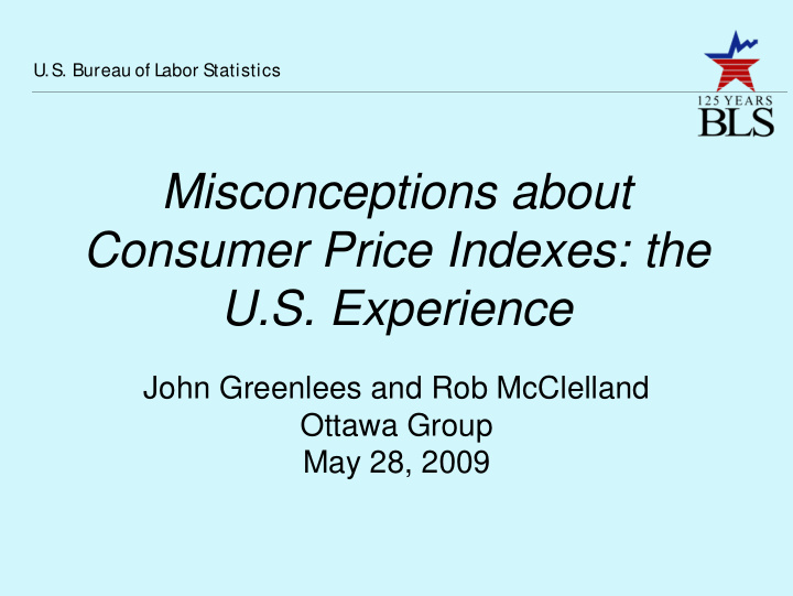 misconceptions about consumer price indexes the u s