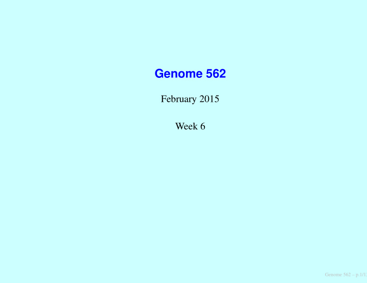 genome 562