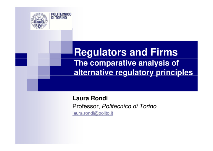 regulators and firms