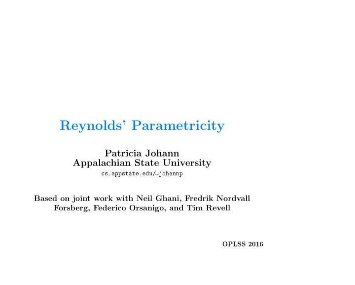 reynolds parametricity